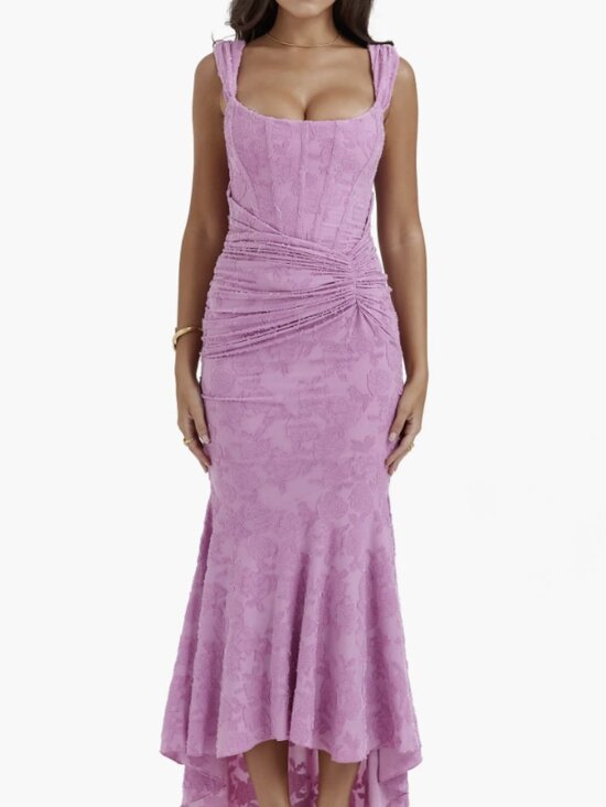 NWT House of CB Cesca Rose Pink Floral Maxi Dress - Picture 3 of 4